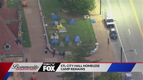 St. Louis City Hall homeless camp remains